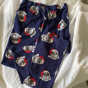 Mens Santa Pajamas Pants - Navy Blue